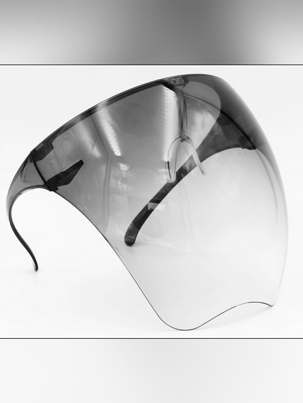 Clear Protective Face Shield Visor – Black Frame